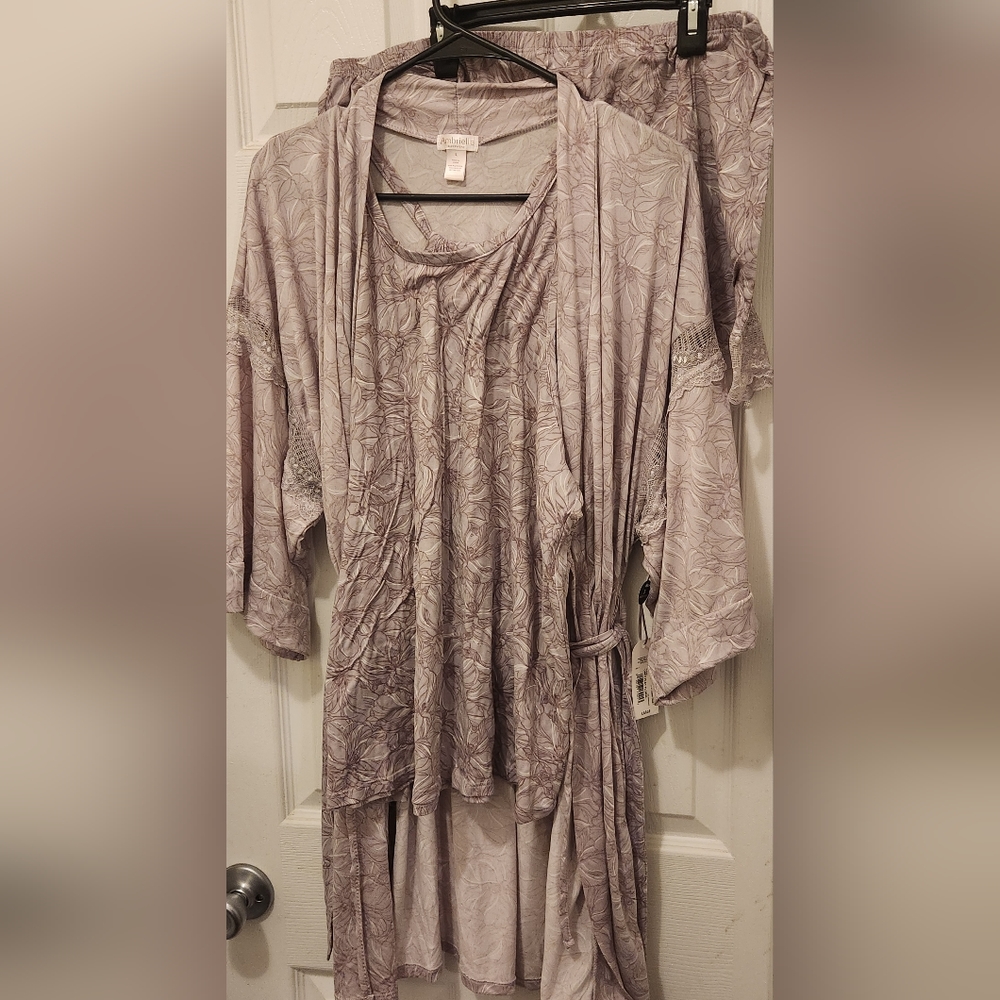 Lilac Floral Pajama 3 Pc. SET New With Tags